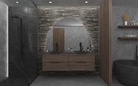 Gliss Design Eos spiegel ronding naar boven 120x120cm
