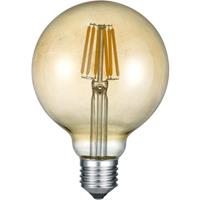 BES LED LED Lamp - Filament - Trion Globin - E27 Fitting - 8W - Warm Wit 2700K - Amber - Glas