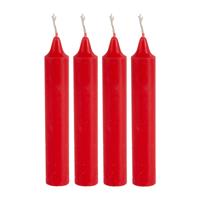 Xenos Dinerkaars rustiek - rood - set van 4