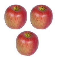 Bellatio 3x stuks kunstfruit decofruit appels van ongeveer 8 cm -