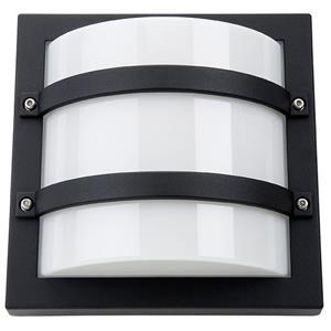 SG Lighting SG Largo LED Wandlamp 10W 3000K 540 lumen mat zwart IP65 IK10 614569 dimbaar vierkant armatuur