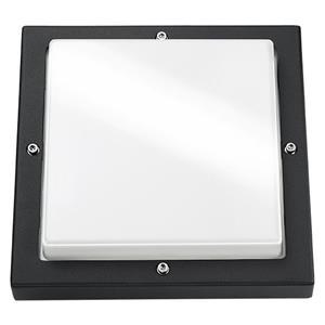 SG Lighting SG Basso LED 19W 1250 lumen 3000K mat zwart IP65 IK10 614194 voor wand of plafond