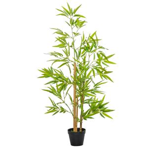 Outsunny Kunstmatige bamboe kunstplanten decoratie kunstboom boomdecoratie 120 cm | Aosom Netherlands