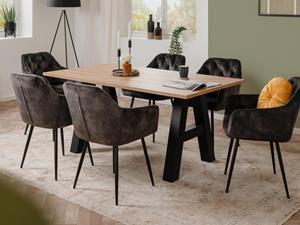 Mobistoxx Verlengbare eettafel FREDERICO 157>234 cm artisan eik/zwart