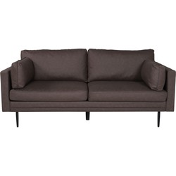 Hioshop Boom bank 3 persoons PU kunstleer bruin.