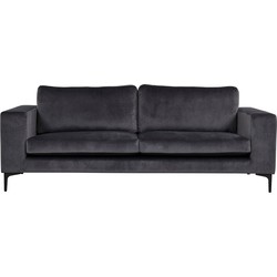 ebuy24 Sofa »Bolero Sofa 3 Personen velour grau.«