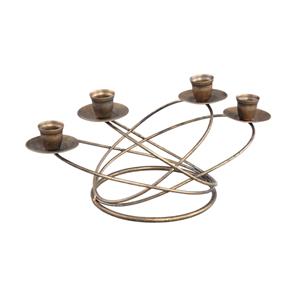 Ptmd Collection Niba Kandelaar  31 x 16 x 14 cm  Metaal  Goud