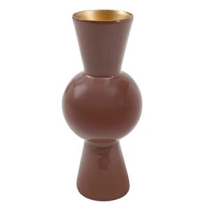 Ptmd Collection Wandy Ronde Kandelaar  H15 x Ø7 cm  Ijzer  Rood