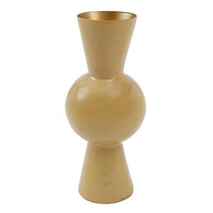 Ptmd Collection Wandy Ronde Kandelaar  H15 x Ø7 cm  Ijzer  Crème