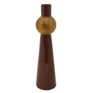 Ptmd Collection Bisson Ronde Kandelaar  H21 x Ø5,5 cm  Ijzer  Rood