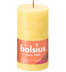 Massamarkt Bolsius Rustiek kaars 130/68 SunnyYellow