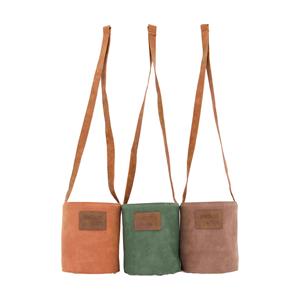 Dijk natural collections Bloempot hanger Ø13.5x16cm leer
