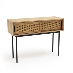 LA REDOUTE INTERIEURS Console in eikenhout, deuren in rotan Waska