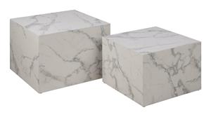 Couchtisch 2er Set ¦ weiß ¦ Maße (cm): B: 58 H: 40  - Möbel Kraft