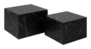 Couchtisch 2er Set ¦ schwarz ¦ Maße (cm): B: 58 H: 40  - Möbel Kraft
