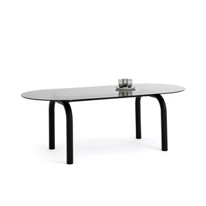 LA REDOUTE INTERIEURS Tafel in staal en smoked glas, Polly