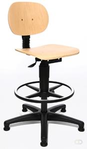 Bureaustoel Topstar tec 10 met verchroomde voetring en steldoppen