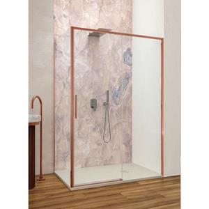 Lacus Douchecabine  Torcello Aluminium Helder Glas Rose Gold (alle maten)