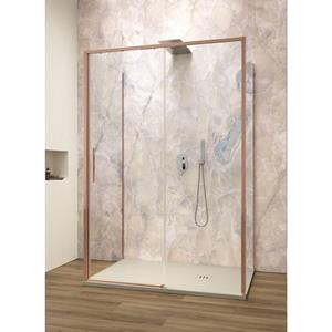 Lacus Douchecabine  Torcello Aluminium Helder Glas Rose Gold (alle maten x2 zijwanden)