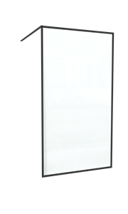 Balmani Framed inloopdouche 120 x 210 cm helder glas mat zwart profiel