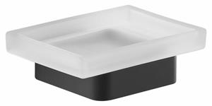 Gedy Samoa zeepschaal mat glas mat zwart