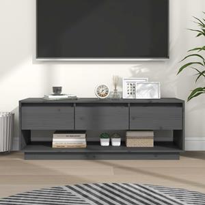 VidaXL Tv-meubel 110,5x34x40 cm massief grenenhout grijs