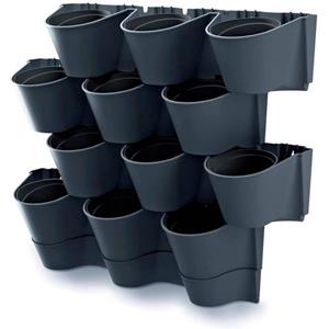 Prosperplast Plantenpotten - Modulair - Antraciet - L67 X B18 X H57cm