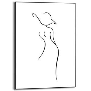 Reinders! Wanddecoratie Silhouet vrouw - abstract - lijnentekening - modern (1 stuk)