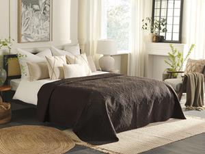 BELIANI Bedsprei met relief 200 x 220 cm Bruin RAYEN