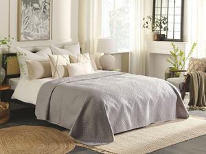 Bedsprei met relief 220 x 240 Grijs ALAMUT
