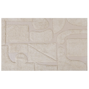 BELIANI Katoenen Vloerkleed 140 x 200 cm Beige DIYADIN