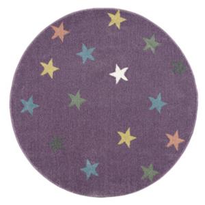LIVONE Happy Rugs Fame kindertapijt lila/multi rond