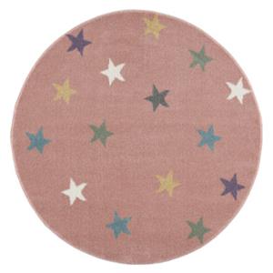 LIVONE Happy Rugs Fame kindertapijt roze/multi rond