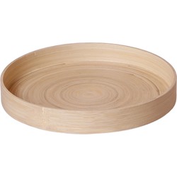 Kolibri Home | Decoratieschaal - Rond egaal bamboe dienblad Ø30cm