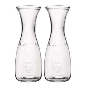 2x Glazen water karaffen 0,5 liter - Waterkan - Karaf 2 stuks
