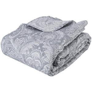 Atmosphera Bedsprei Lady Mary - grijs - 240 x 260 cm - polyester - luxe motief - 1 cm dik -