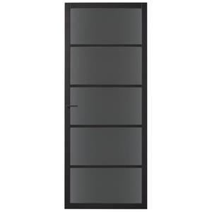 CanDo Industrial binnendeur Stratford rookglas opdek links 83x201,5 cm