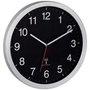 tfadostmann TFA Dostmann 60.3545.01 Funk Wanduhr 400mm x 50mm x 400mm Silber Großes Display