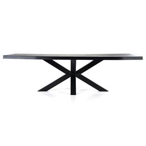 Countrylifestyle Boomstam tafel met spinpoot 300x100cm zwart