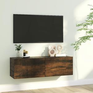 vidaXL TV-Wandschrank Räuchereiche 100x30x30 cm Holzwerkstoff 