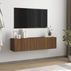 vidaXL Tv-wandmeubel 120x30x30 cm bewerkt hout bruin eikenkleur