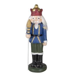 Clayre & Eef Blauwe Decoratie Notenkraker 17*17*60 Cm 5mg0012