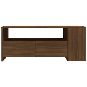 vidaXL Salontafel 102x55x42 cm bewerkt hout bruineikenkleurig