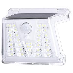 BES LED Led Tuinverlichting Met Bewegingssensor Op Zonne-energie - Wandlamp Buitenlamp - Aigi Yubo - 1.48w - Helder/koud Wit