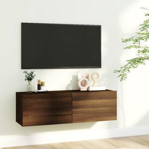 vidaXL TV-Wandschrank Braun Eiche 100x30x30 cm Holzwerkstoff 