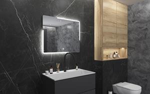 Gliss Design Melite spiegel met LED-verlichting en verwarming 80x70cm