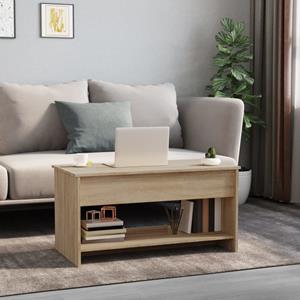 VidaXL Salontafel 102x50x52,5 cm bewerkt hout sonoma eikenkleurig