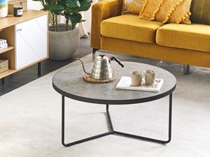 BELIANI Salontafel grijs/zwart ⌀ 80 cm MELODY groot