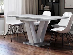 Mobistoxx Verlengbare eettafel MASOV 120>160 cm wit/beton