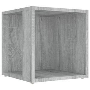 vidaxl Bijzettafel 33x33x34,5 cm bewerkt hout grijs sonoma eikenkleur